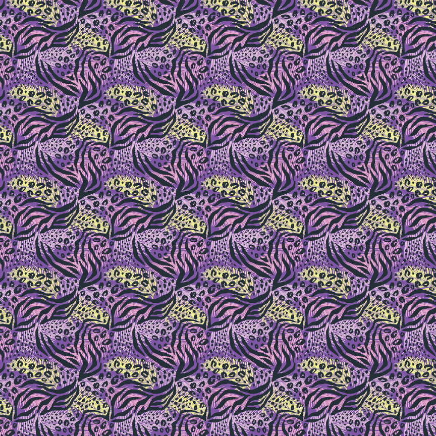 Purple Power Animal Print Pattern Acrylic Sheets - CMB Pattern Acrylic