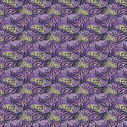 Purple Power Animal Print Pattern Acrylic Sheets - CMB Pattern Acrylic
