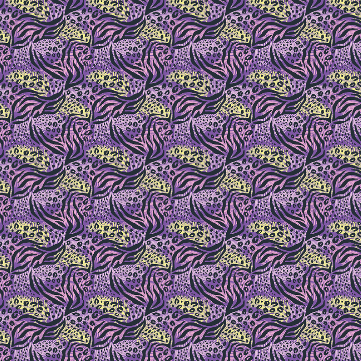 Purple Power Animal Print Pattern Acrylic Sheets - CMB Pattern Acrylic