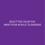 Purple Two Tone Acrylic Sheets | SELECT YOUR ENGRAVE COLOR - CMB Two Tone