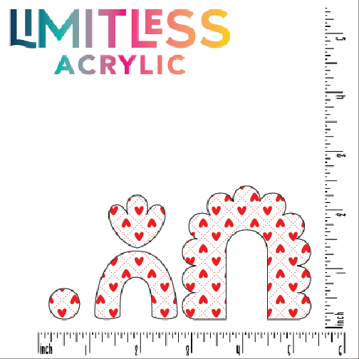 Quilted Hearts Pattern Acrylic Sheet - CMB Pattern Acrylic