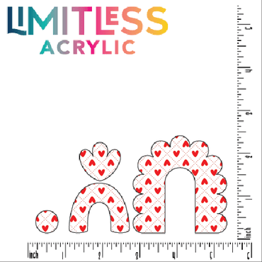 Quilted Hearts Pattern Acrylic Sheet - CMB Pattern Acrylic