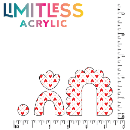 Quilted Hearts Pattern Acrylic Sheet - CMB Pattern Acrylic