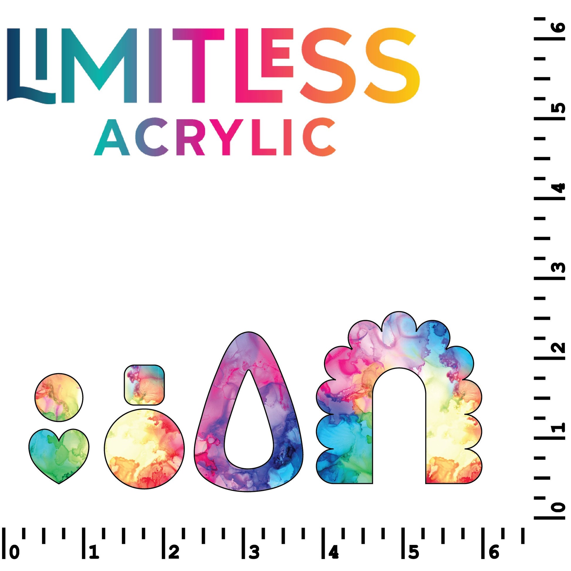 Rainbow Alcohol Ink Pattern Acrylic Sheet - CMB Pattern Acrylic Sheets - Local Plastics Supplier