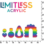 Rainbow Brushstrokes Pattern Acrylic Sheets - CMB Pattern Acrylic