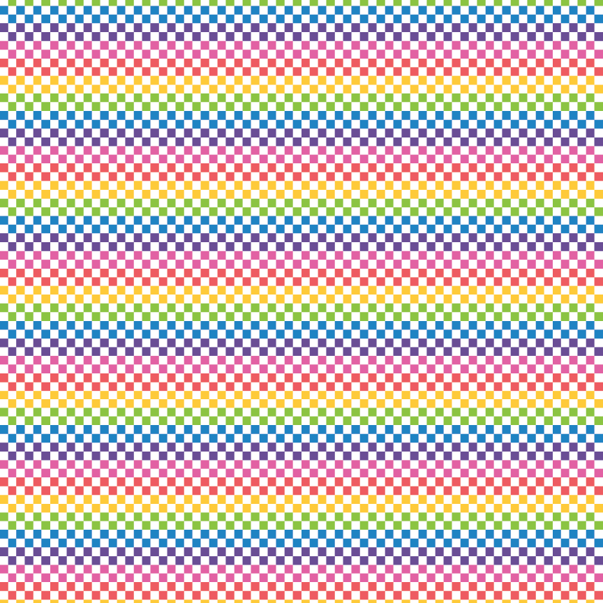 Rainbow Checkered Pattern Acrylic Sheets - CMB Pattern Acrylic