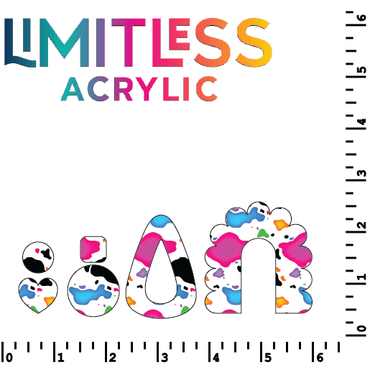 Rainbow Cow Pattern Acrylic Sheets - CMB Pattern Acrylic