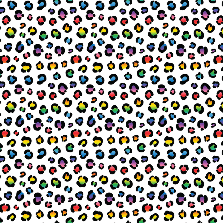 Rainbow Leopard Spots Pattern Acrylic Sheets - CMB Pattern Acrylic