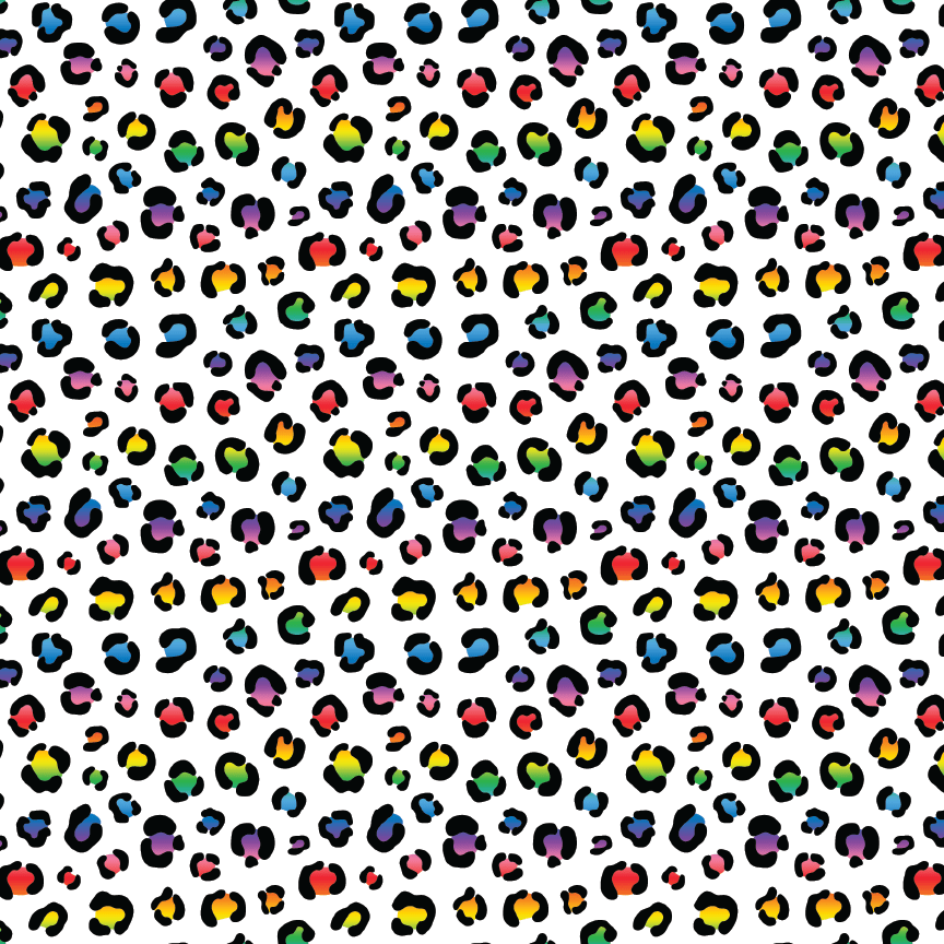 Rainbow Leopard Spots Pattern Acrylic Sheets - CMB Pattern Acrylic