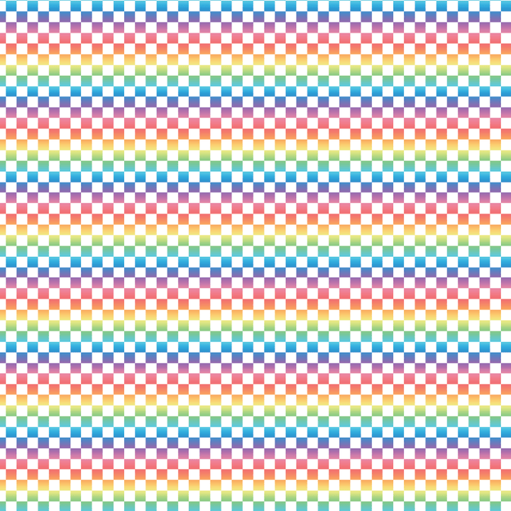 Rainbow Ombre Checkered Pattern Acrylic Sheets - CMB Pattern Acrylic