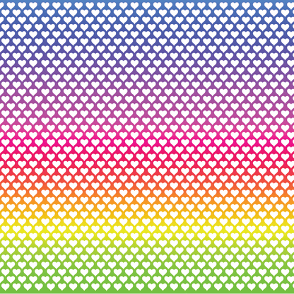 Rainbow Ombre Hearts Pattern Acrylic Sheets - CMB Pattern Acrylic