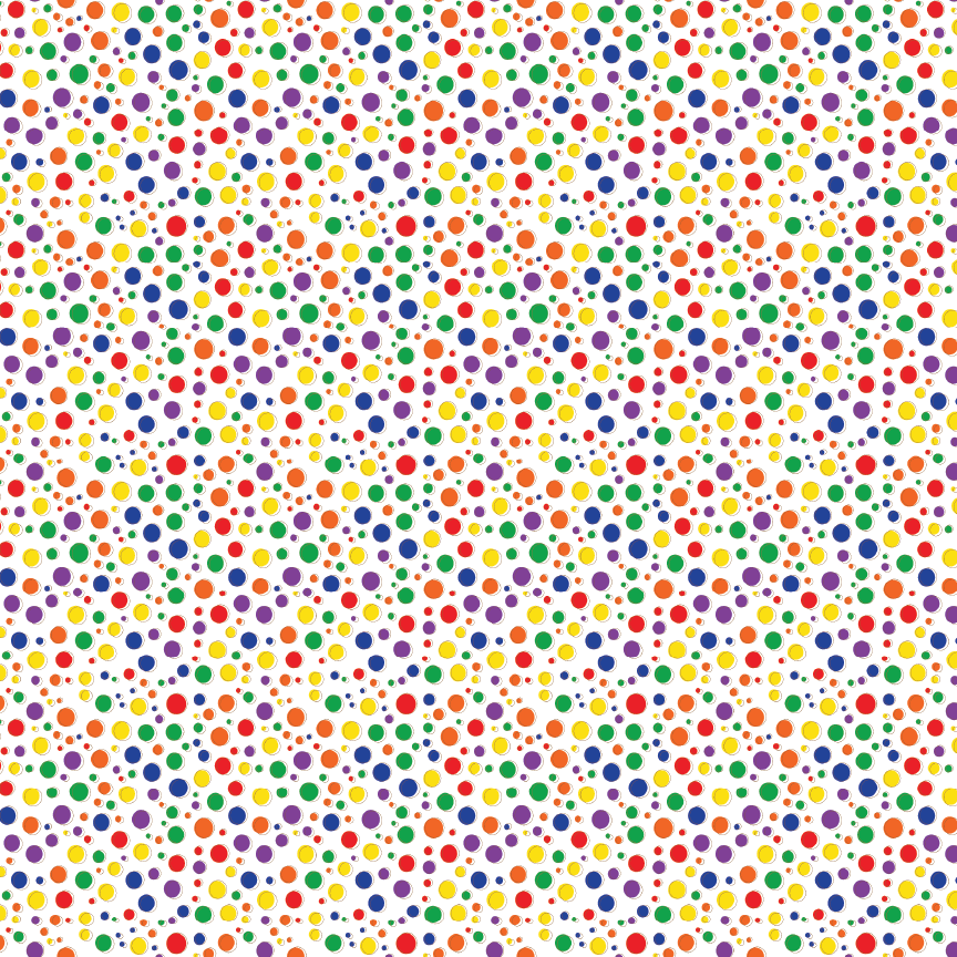 Rainbow Polka Dots Background