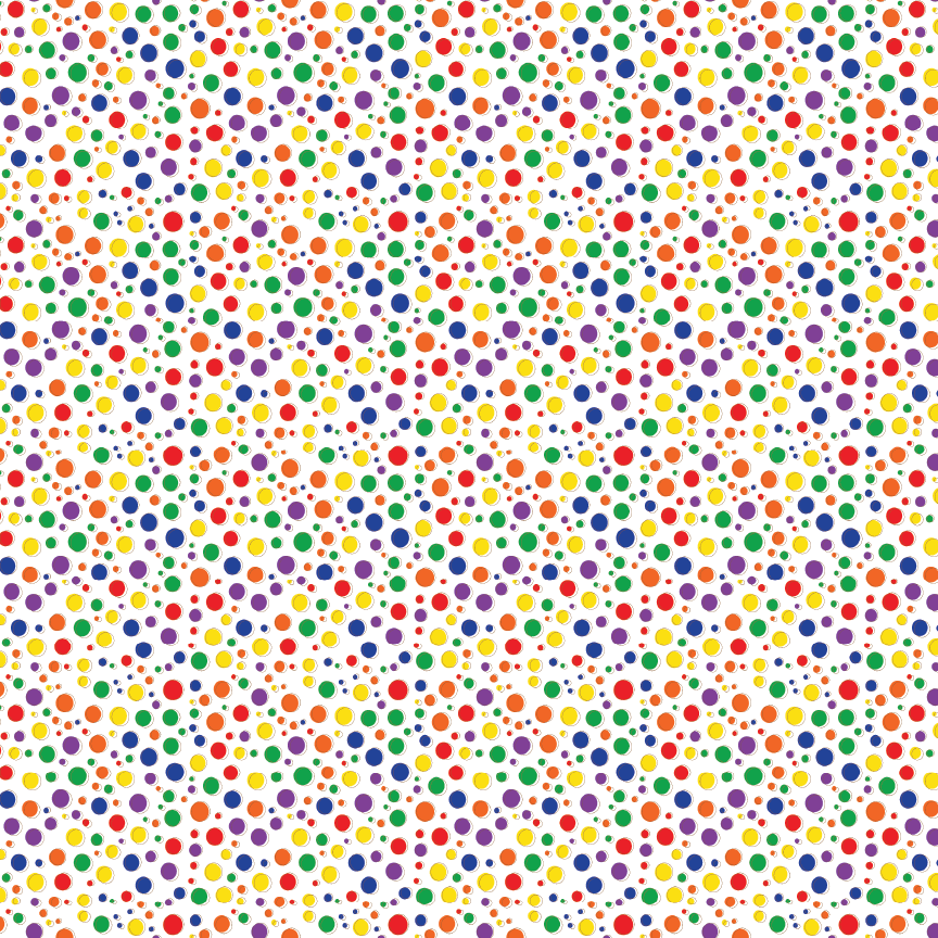 Rainbow Polka Dots 2 Pattern Acrylic Sheet - CMB Pattern Acrylic