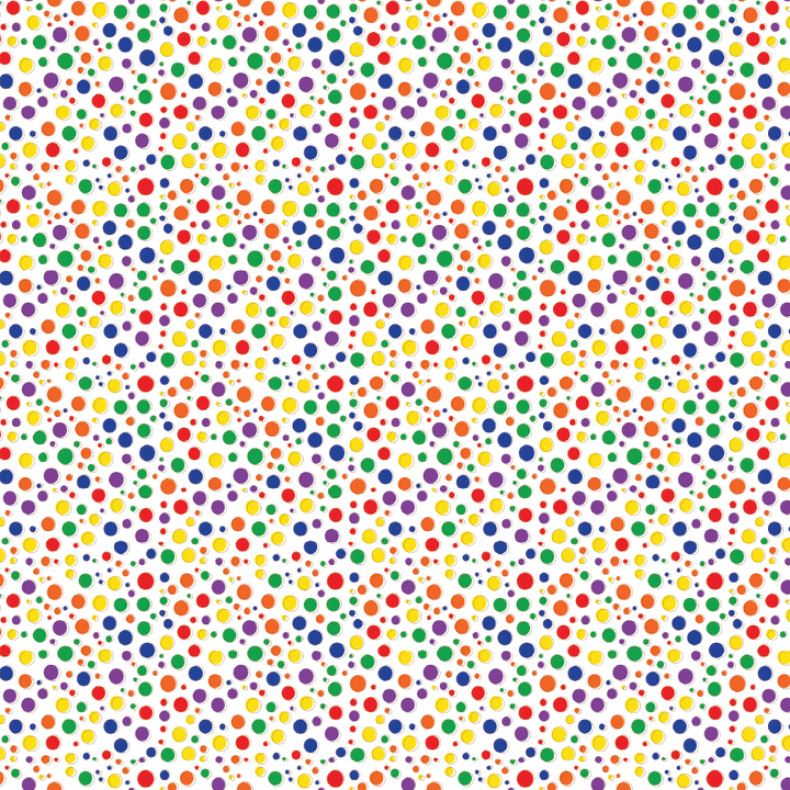 Rainbow Polka Dots 2 Pattern Acrylic Sheet - CMB Pattern Acrylic
