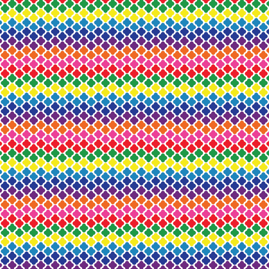 Rainbow Quatrefoil Pattern Acrylic Sheets - CMB Pattern Acrylic