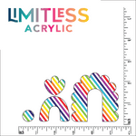 Rainbow Stripes Pattern Acrylic Sheet - CMB Pattern Acrylic
