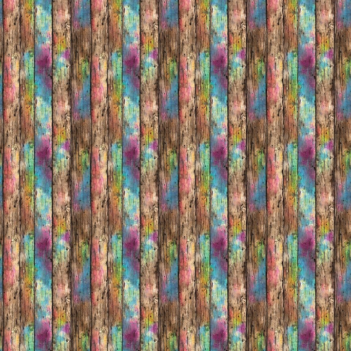 Rainbow Weathered Wood Pattern Acrylic Sheets - CMB Pattern Acrylic