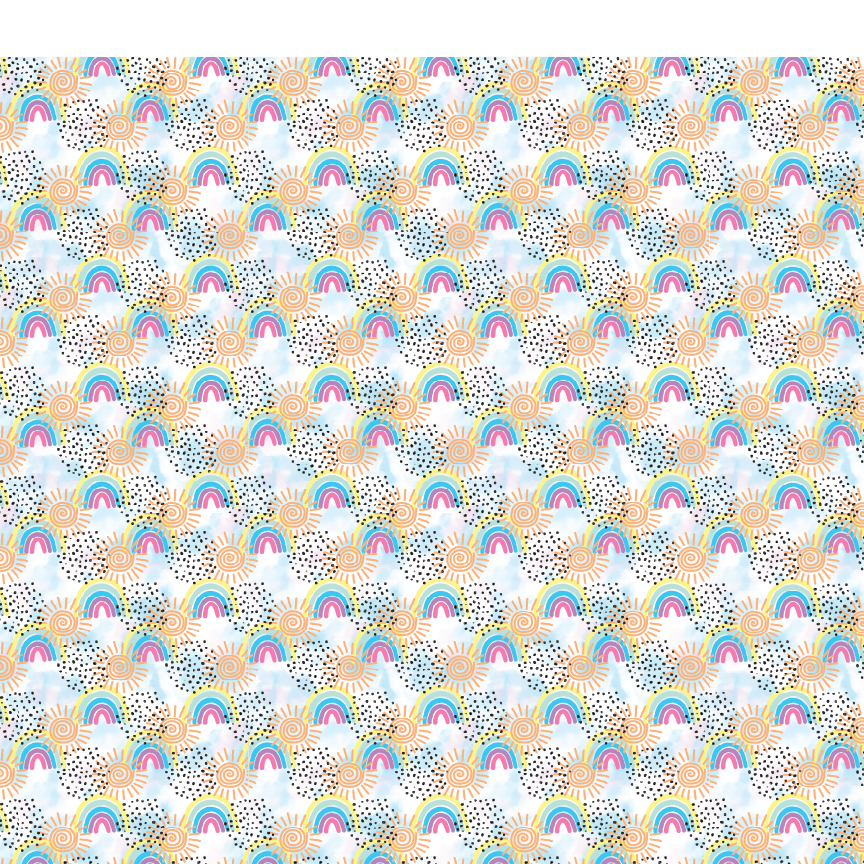 Rainbows & Sunshine Pattern Acrylic Sheets - CMB Pattern Acrylic