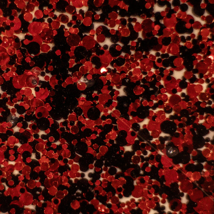 Red & Black Confetti Dots Cast Acrylic Sheets - Acrylic Sheets
