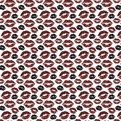 Red & Black Lips Pattern Acrylic Sheets - CMB Pattern Acrylic