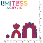 Red & Blue Zebra Pattern Acrylic Sheet - CMB Pattern Acrylic