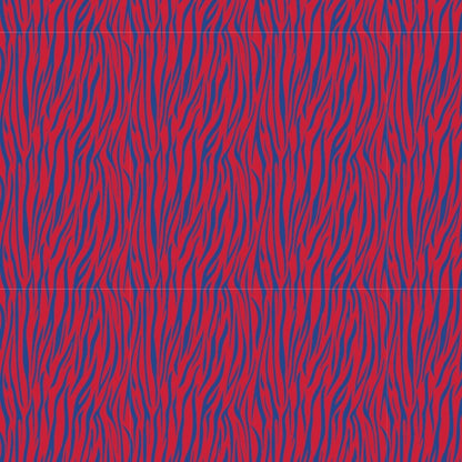 Red & Blue Zebra Pattern Acrylic Sheet - CMB Pattern Acrylic