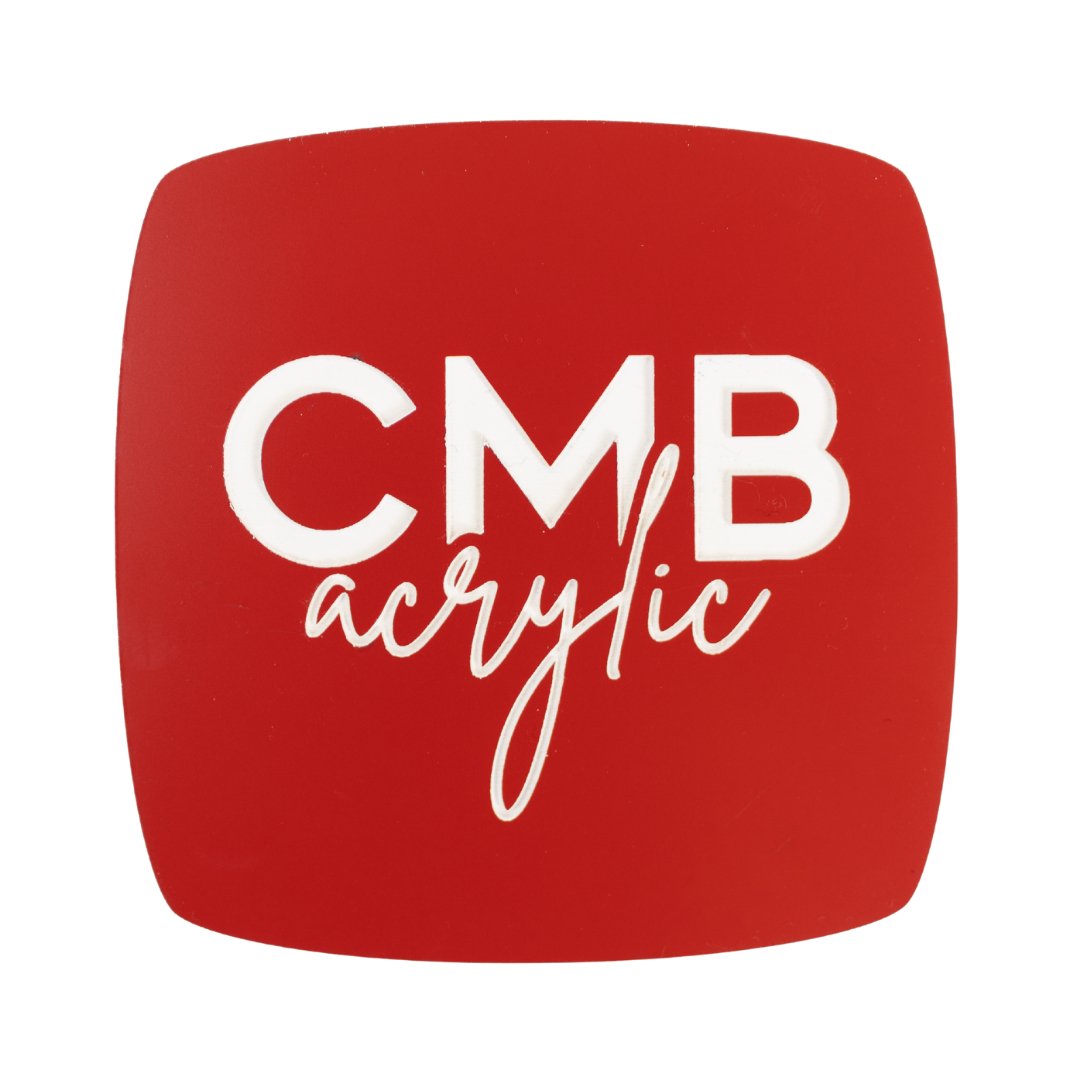Red Engraves White Laser XT Two Tone Acrylic | Two Tone Acrylic Sheet | CMB Acrylic