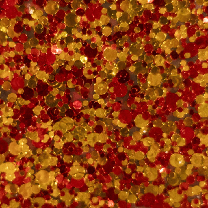 Red & Gold Confetti Dots Cast Acrylic Sheets - Acrylic Sheets