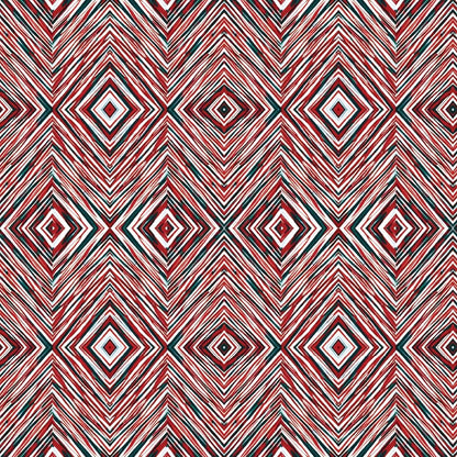 Red & Green Geometric Diamonds Pattern Acrylic Sheets - CMB Pattern Acrylic
