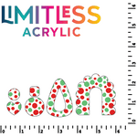 Red & Green Polka Dots Pattern Acrylic Sheet - CMB Pattern Acrylic