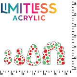 Red & Green Polka Dots Pattern Acrylic Sheet - CMB Pattern Acrylic