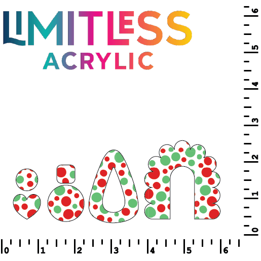 Red & Green Polka Dots Pattern Acrylic Sheet - CMB Pattern Acrylic