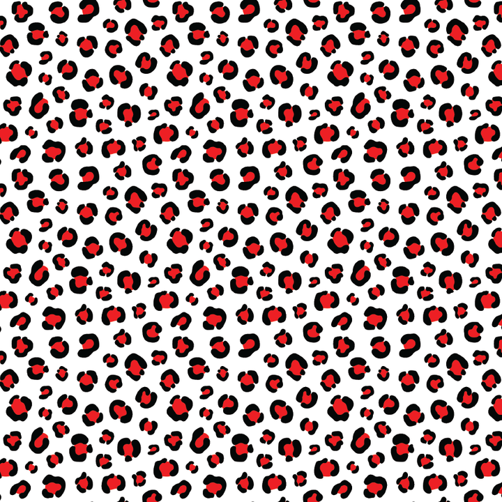 Red Leopard Spots Pattern Acrylic Sheet - CMB Pattern Acrylic