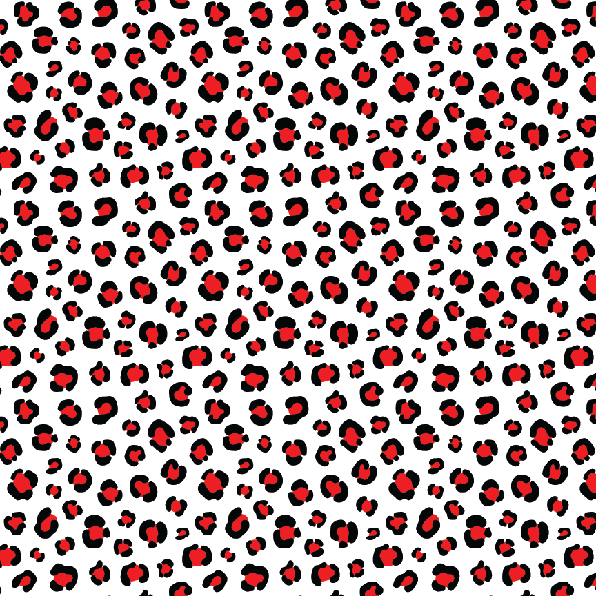 Red Leopard Spots Pattern Acrylic Sheet - CMB Pattern Acrylic