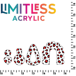 Red Leopard Spots Pattern Acrylic Sheet - CMB Pattern Acrylic