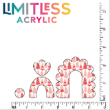 Red & Pink Christmas Trees Pattern Acrylic Sheet - CMB Pattern Acrylic
