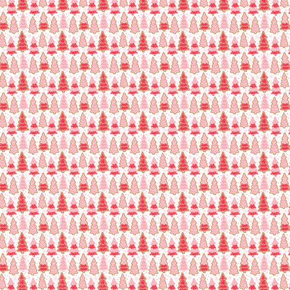Red & Pink Christmas Trees Pattern Acrylic Sheet - CMB Pattern Acrylic