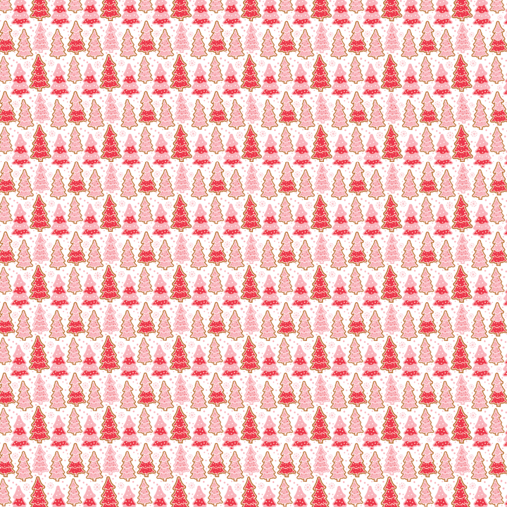 Red & Pink Christmas Trees Pattern Acrylic Sheet - CMB Pattern Acrylic