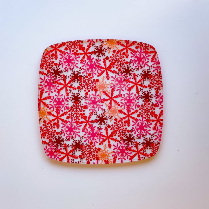 Red Snowflakes Pattern Acrylic Sheets - CMB Pattern Acrylic