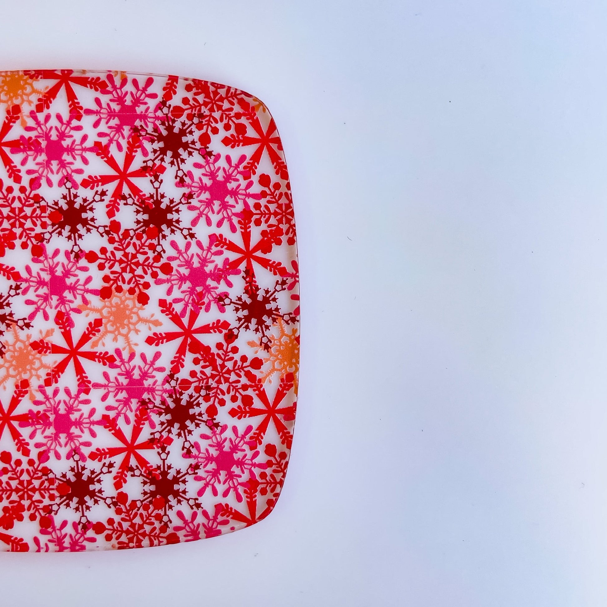 Red Snowflakes Pattern Acrylic Sheets - CMB Pattern Acrylic