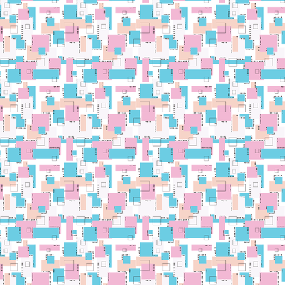 Retro Pastel Blocks Pattern Acrylic Sheet - CMB Pattern Acrylic