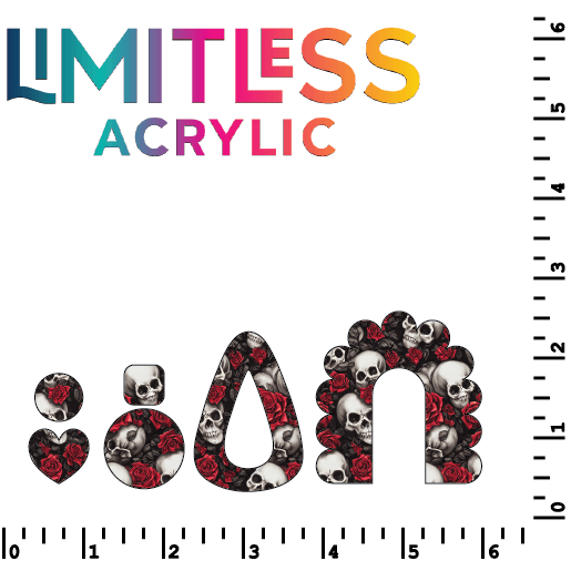 Roses & Skulls Pattern Acrylic Sheets  -  CMB Pattern Sheets - Local Plastic & Wholesale Acrylic Sheets Supplier