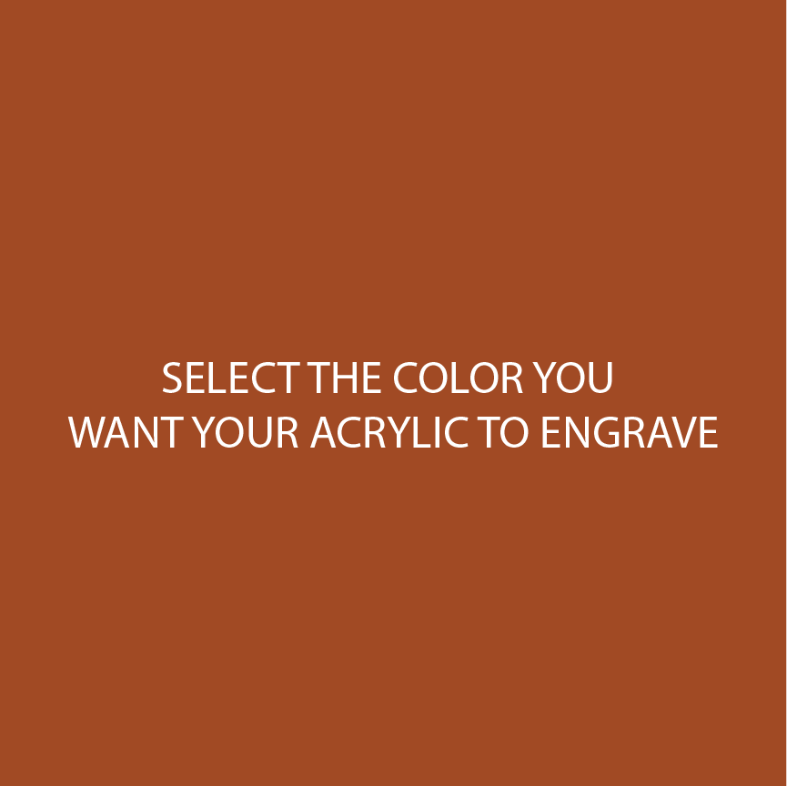 Rust Two Tone Acrylic Sheets | SELECT YOUR ENGRAVE COLOR - CMB Two Tone