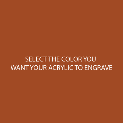 Rust Two Tone Acrylic Sheets | SELECT YOUR ENGRAVE COLOR - CMB Two Tone