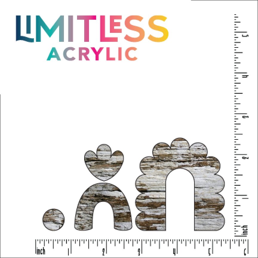 Rustic White Wood Pattern Acrylic Sheet - CMB Pattern Acrylic