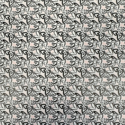 Scribble Hearts Pattern Acrylic Sheet - CMB Pattern Acrylic