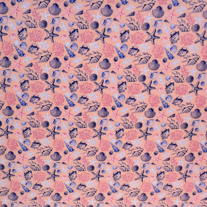 Seashells on Matte Peach Blush Pattern Acrylic Sheet CMB PRESTIGE PATTERNS - Acrylic Sheets