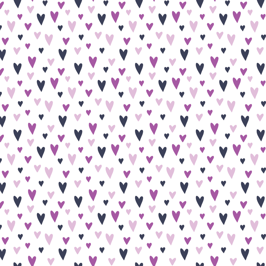 Shades of Purple Hearts Pattern Acrylic Sheets - CMB Pattern Acrylic