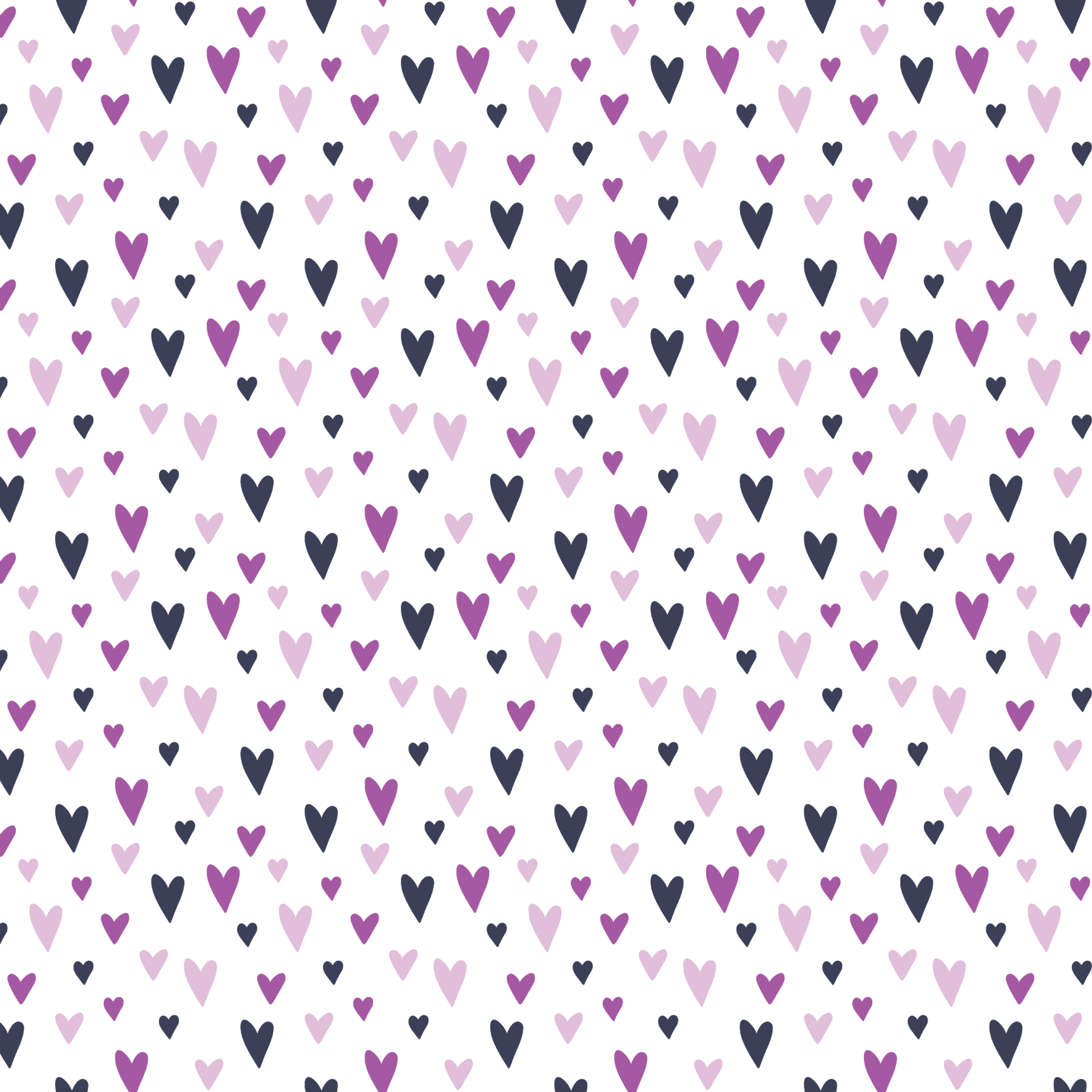 Shades of Purple Hearts Pattern Acrylic Sheets - CMB Pattern Acrylic