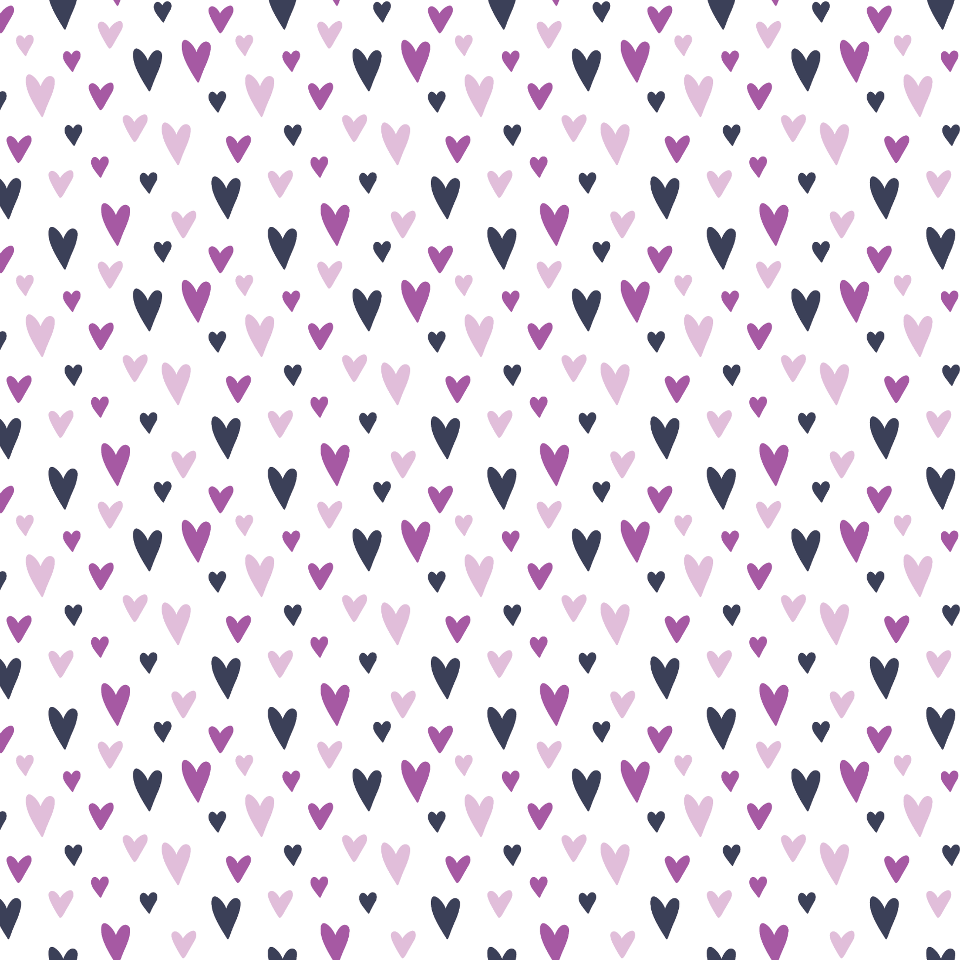 Shades of Purple Hearts Pattern Acrylic Sheets - CMB Pattern Acrylic